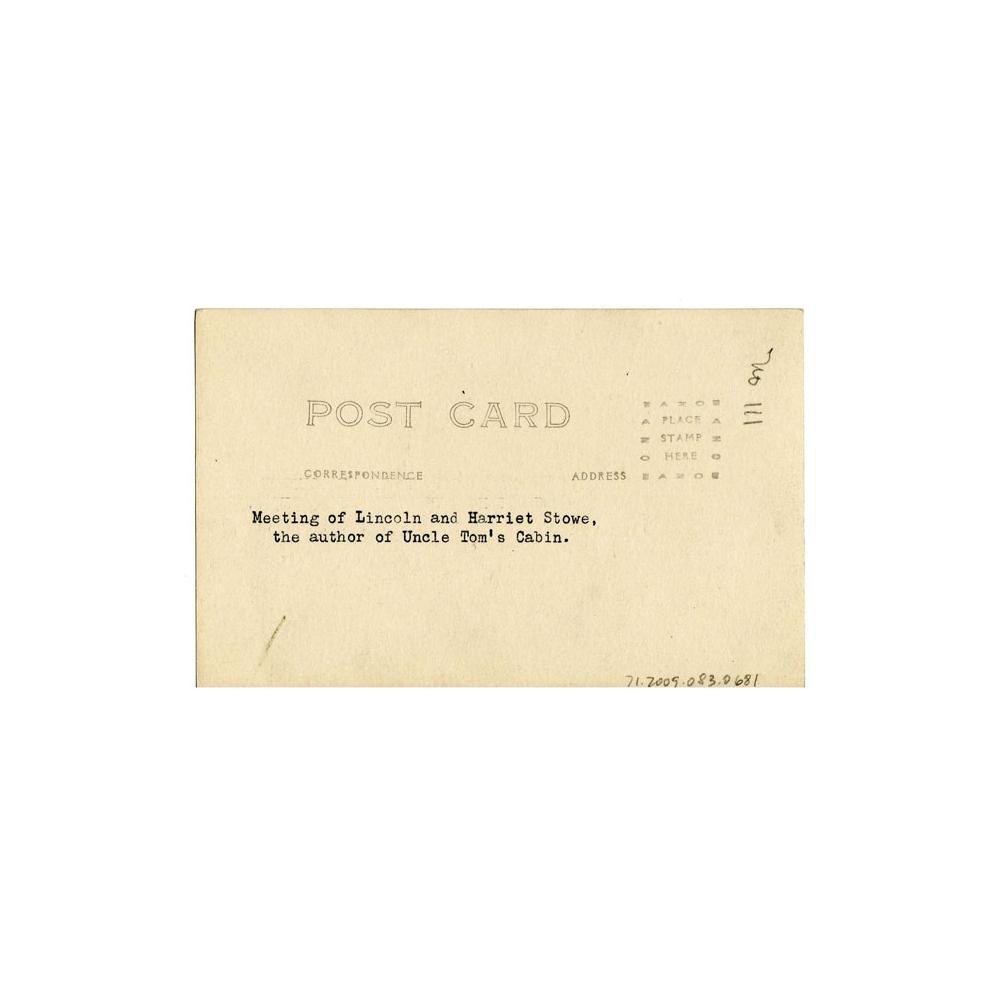 Image: Meeting of President Lincoln with Harriet Beecher Stowe