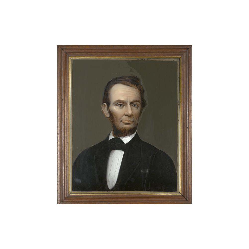 Image: Abraham Lincoln portrait on glass