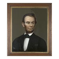 Image: Abraham Lincoln portrait on glass