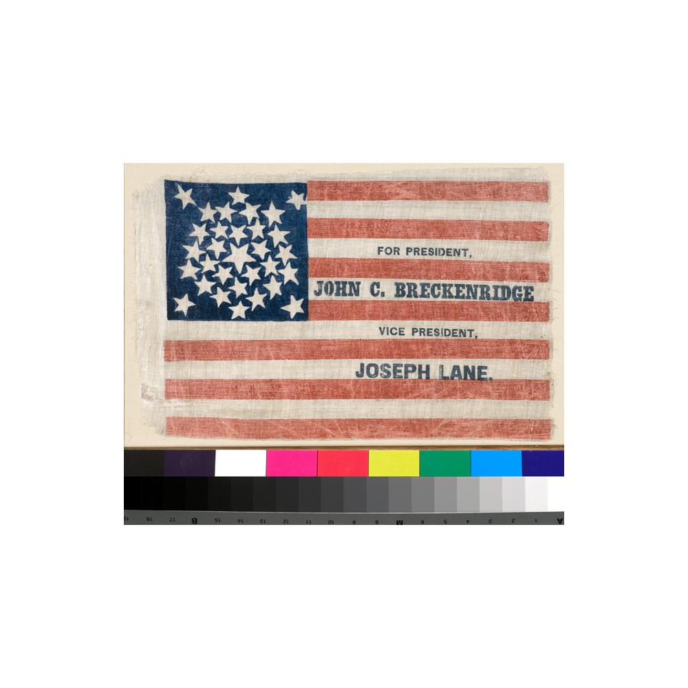 Image: Breckinridge and Lane campaign flag