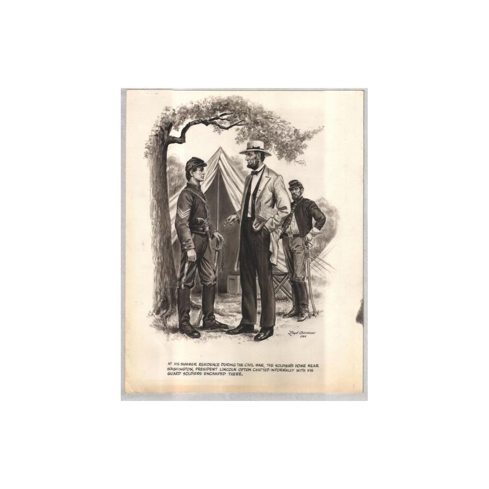 Image: Lincoln Chatting with Guard Soldier