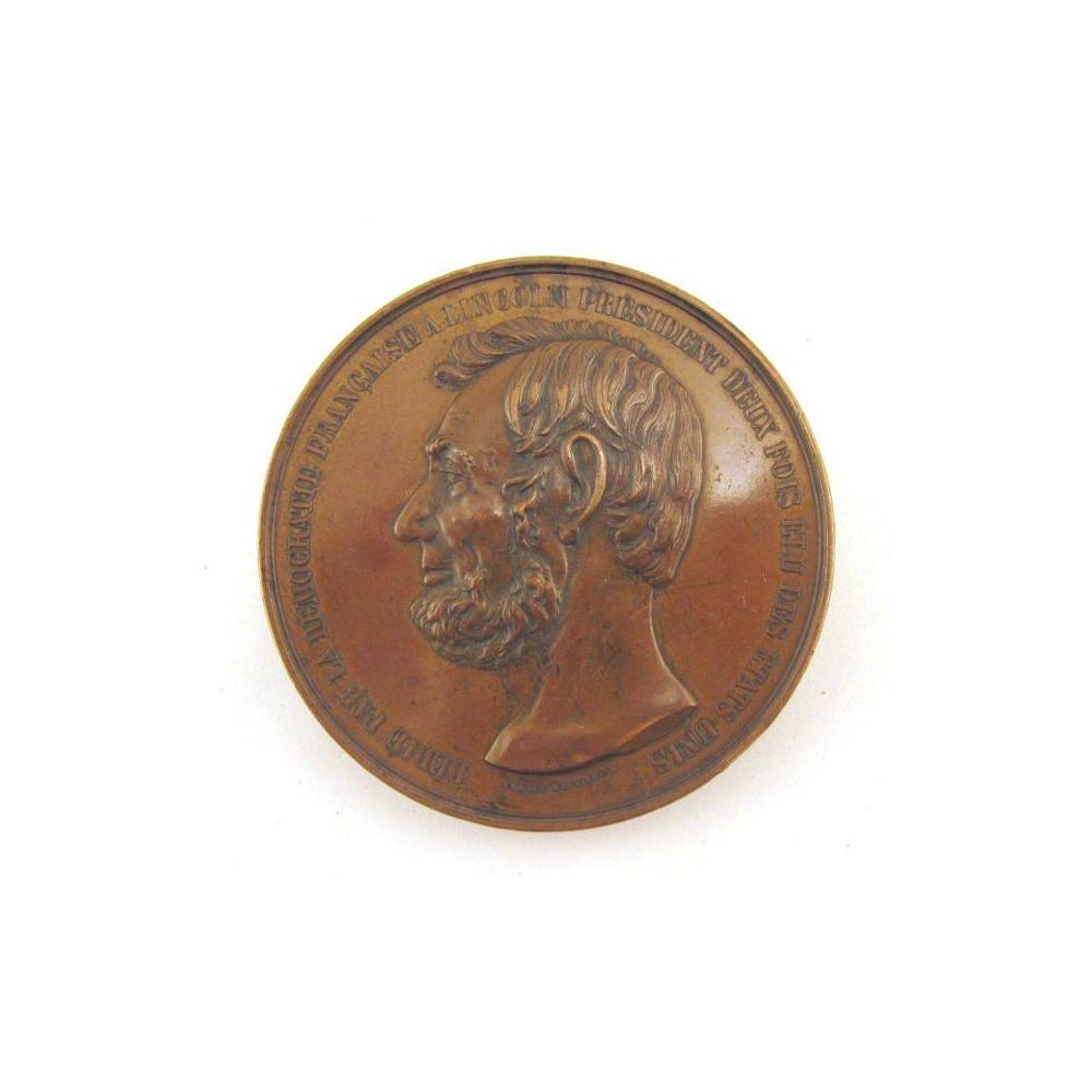 Image: Abraham Lincoln memorial medal from France