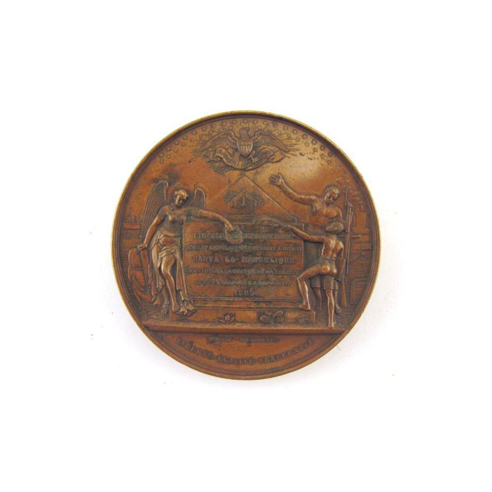 Image: Abraham Lincoln memorial medal from France