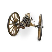 Image: scale model of a Gatling gun