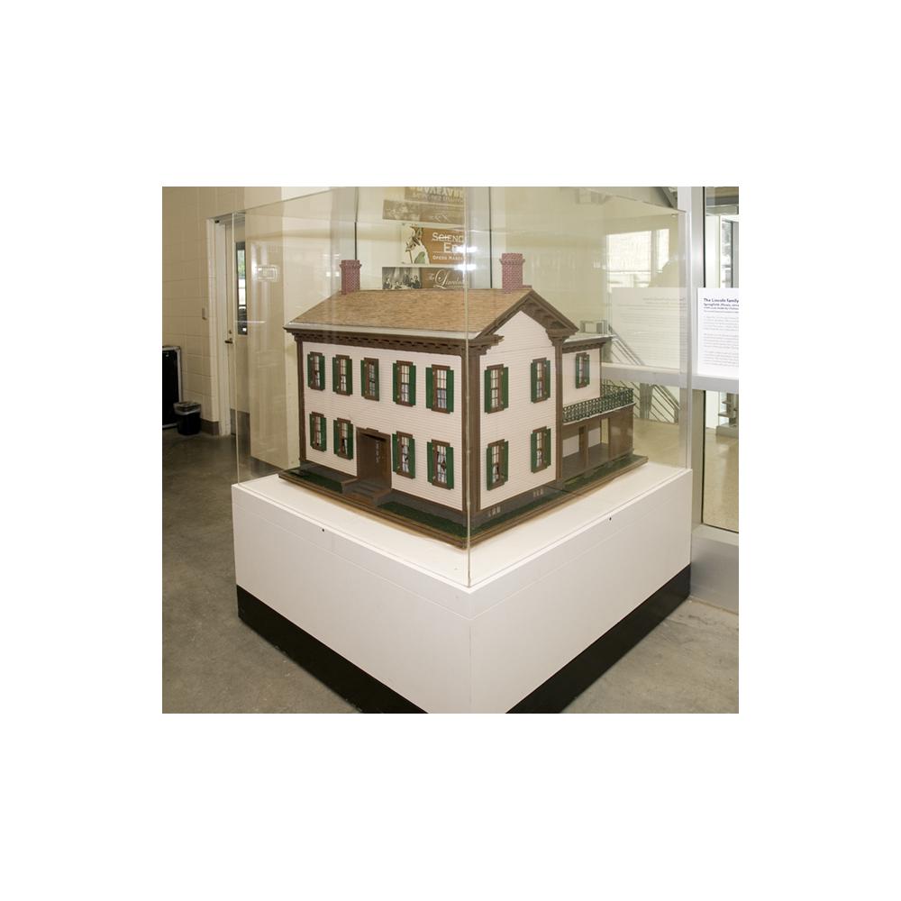 Image: Scale model of Lincoln's Springfield, Illinois, house