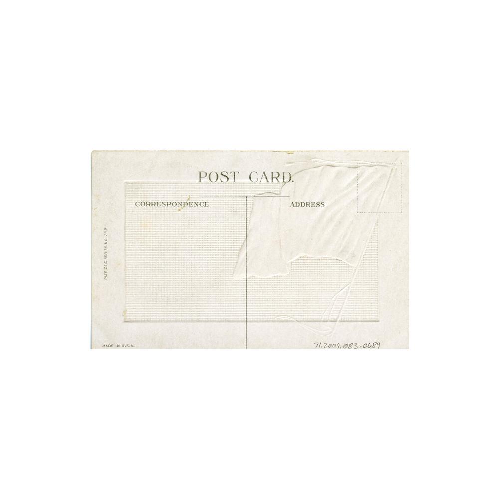 Image: Abraham Lincoln and Flag postcard