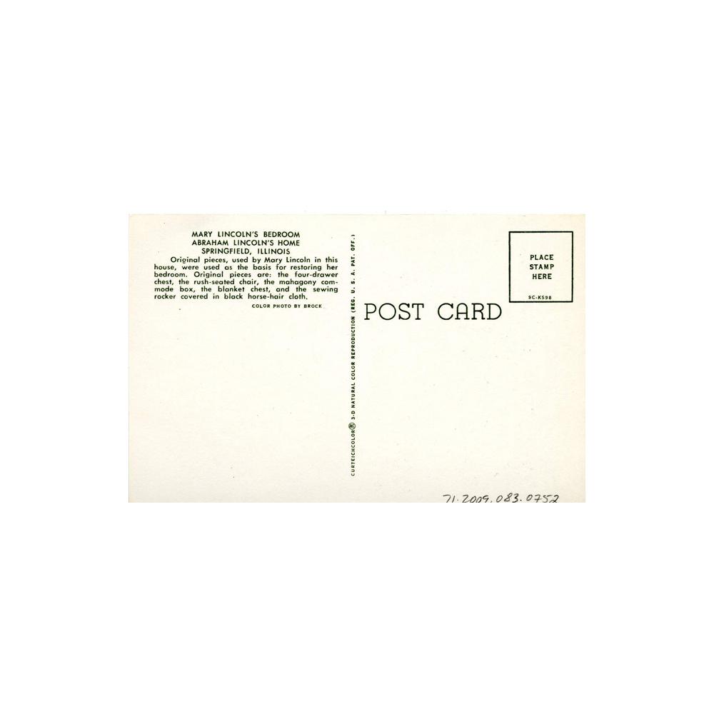 Image: Mary Lincoln's Bedroom, Lincoln Home, Springfield, Illinois