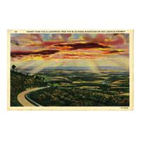 Image: Sunset over the Alleghenies from the Blue Ridge Mountains on the Lincoln Highway