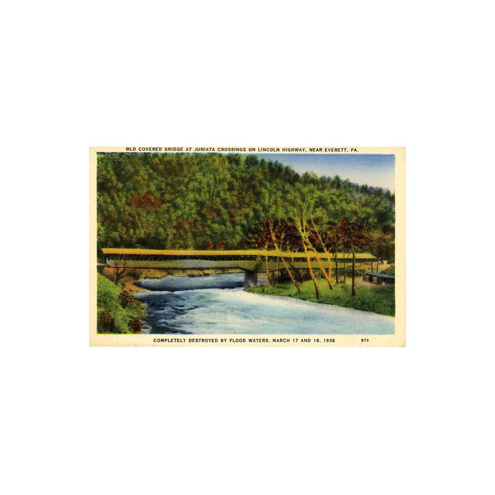 Image: Old Covered Bridge at Juniata Crossings on Lincoln Highway