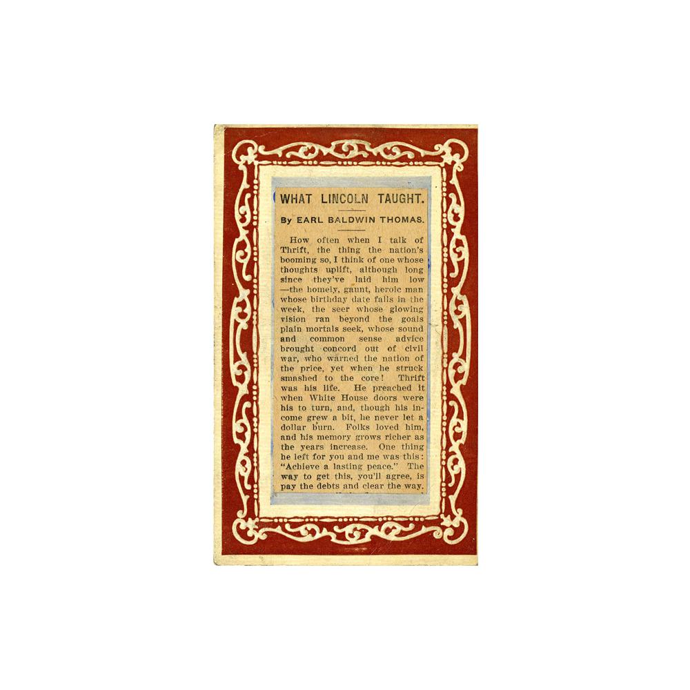 Image: What Lincoln Taught