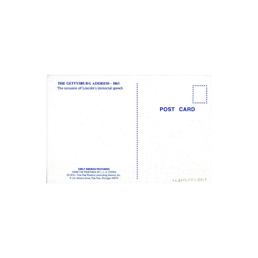 Image: The gettysburg Address -- 1863