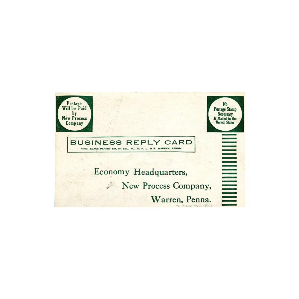 Image: New Process Company Lincoln postcard