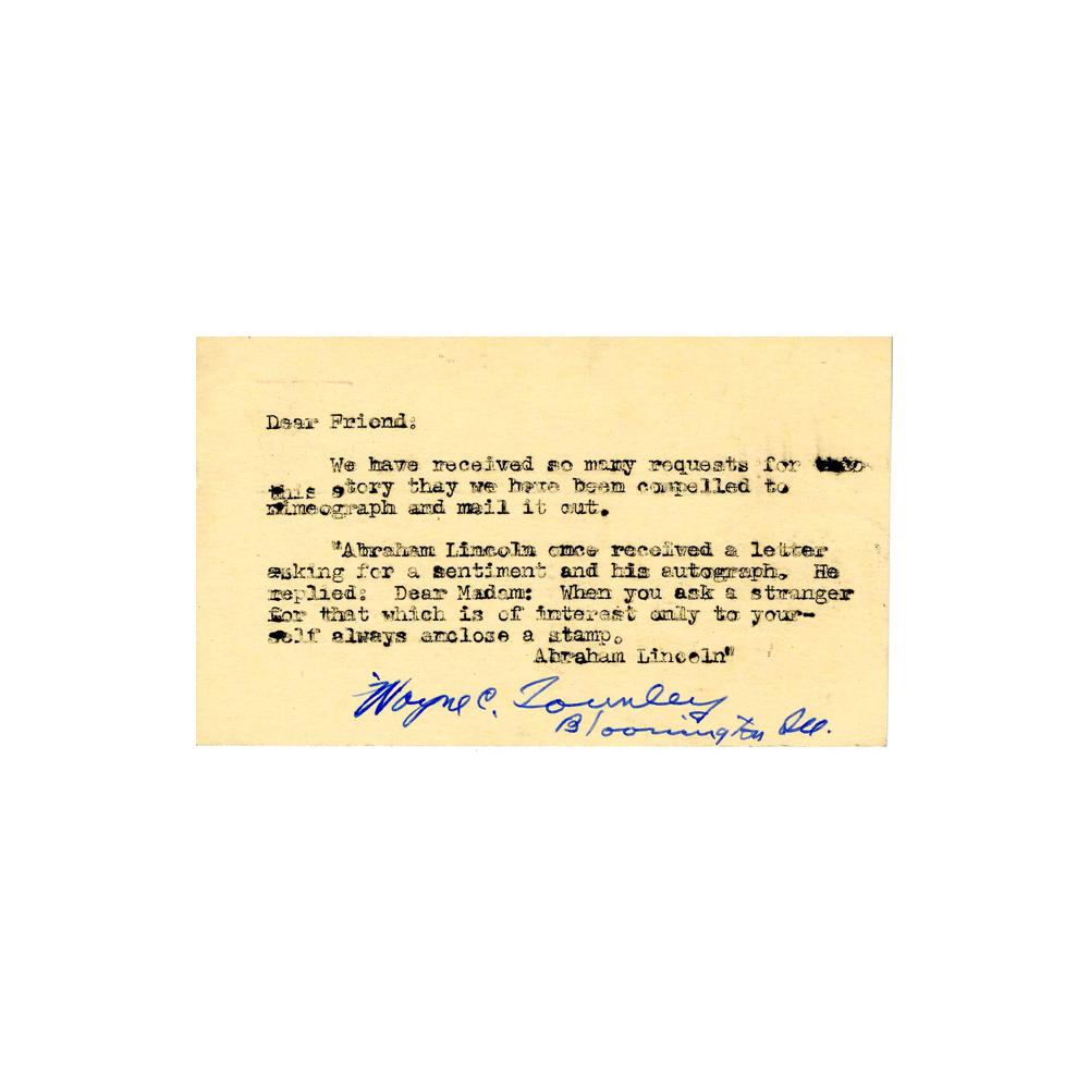 Image: Lincoln Anecdote