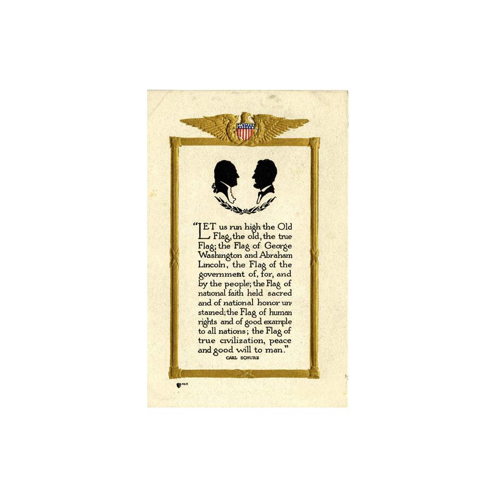 Image: Lincoln and Washington postcard