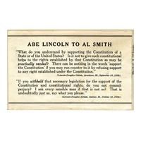 Image: Abe Lincoln to Al Smith