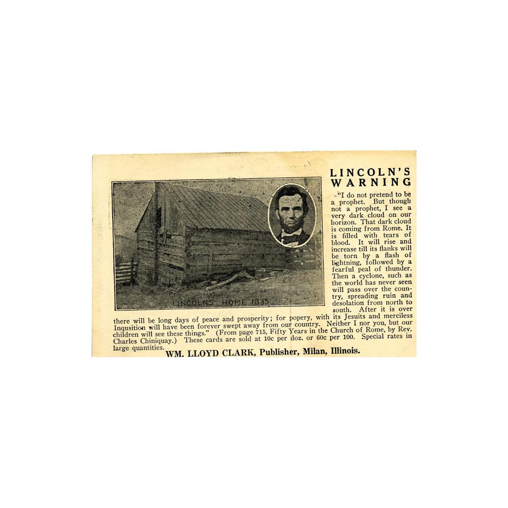 Image: Lincoln's Warning