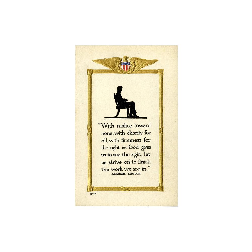 Image: With Malice Toward None, with Charity for All