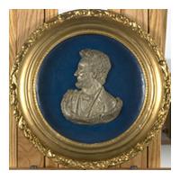 Image: Framed bas-relief bust of Abraham Lincoln