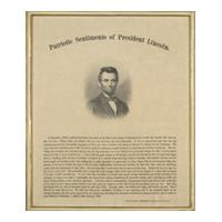 Image: Patriotic Sentiments of President Lincoln