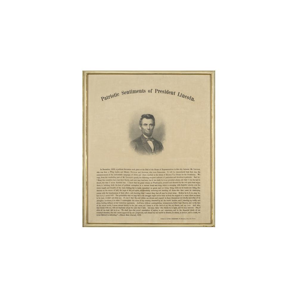 Image: Patriotic Sentiments of President Lincoln