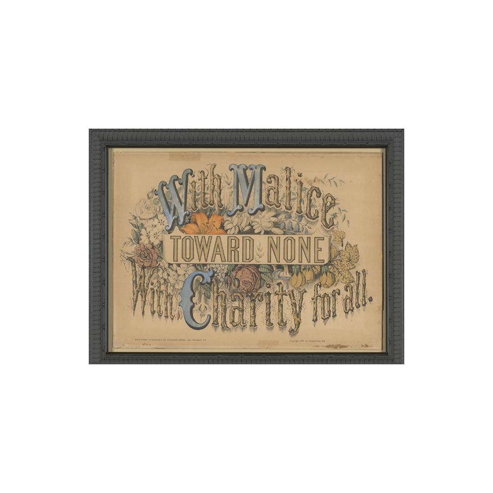 Image: With Malice Toward None, With Charity for All