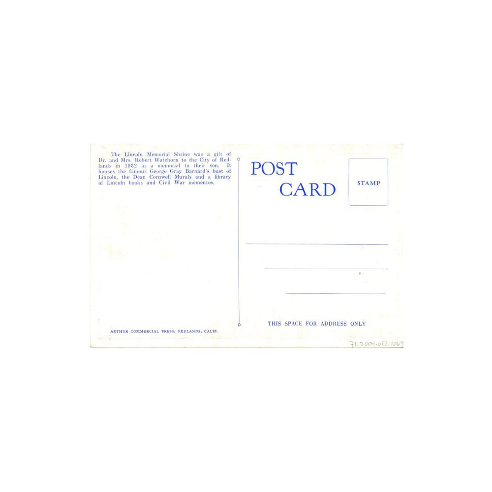 Image: Lincoln Memorial Shrine, Redlands, California