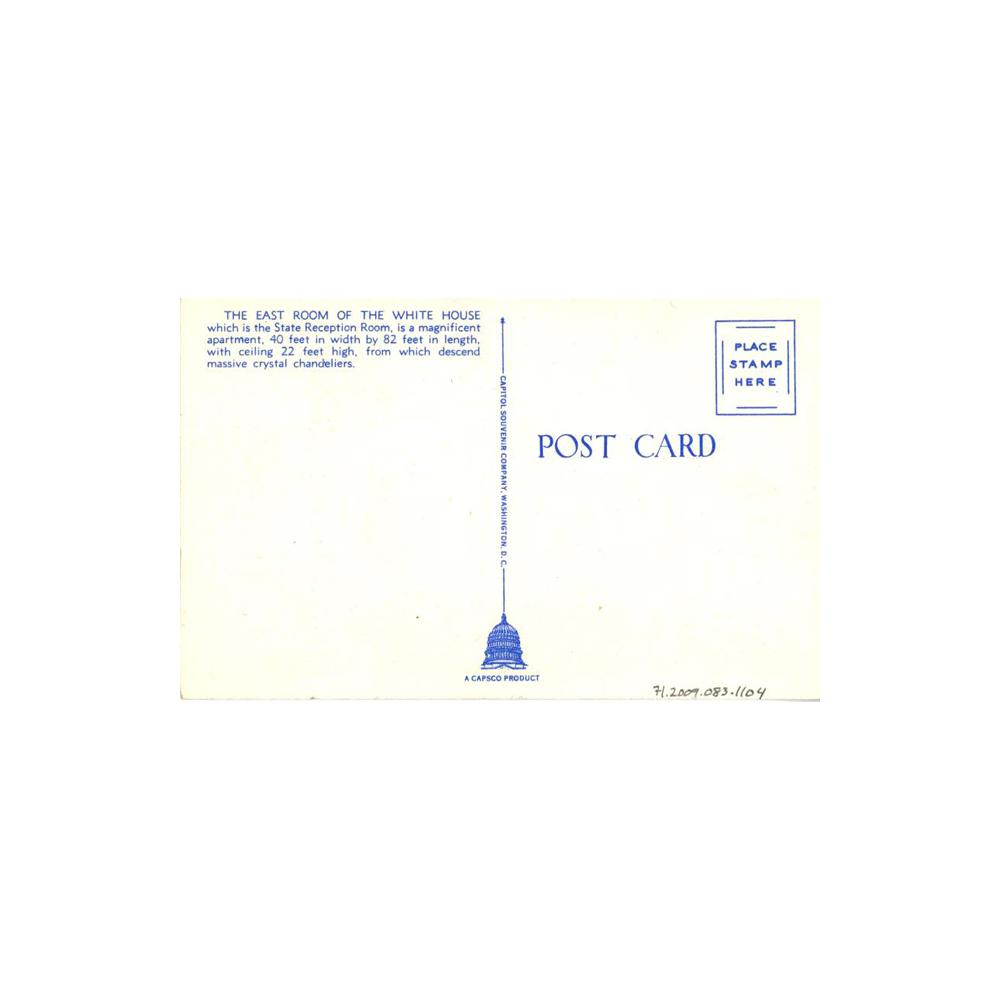 Image: The East Room, White House, Washington, D. C.