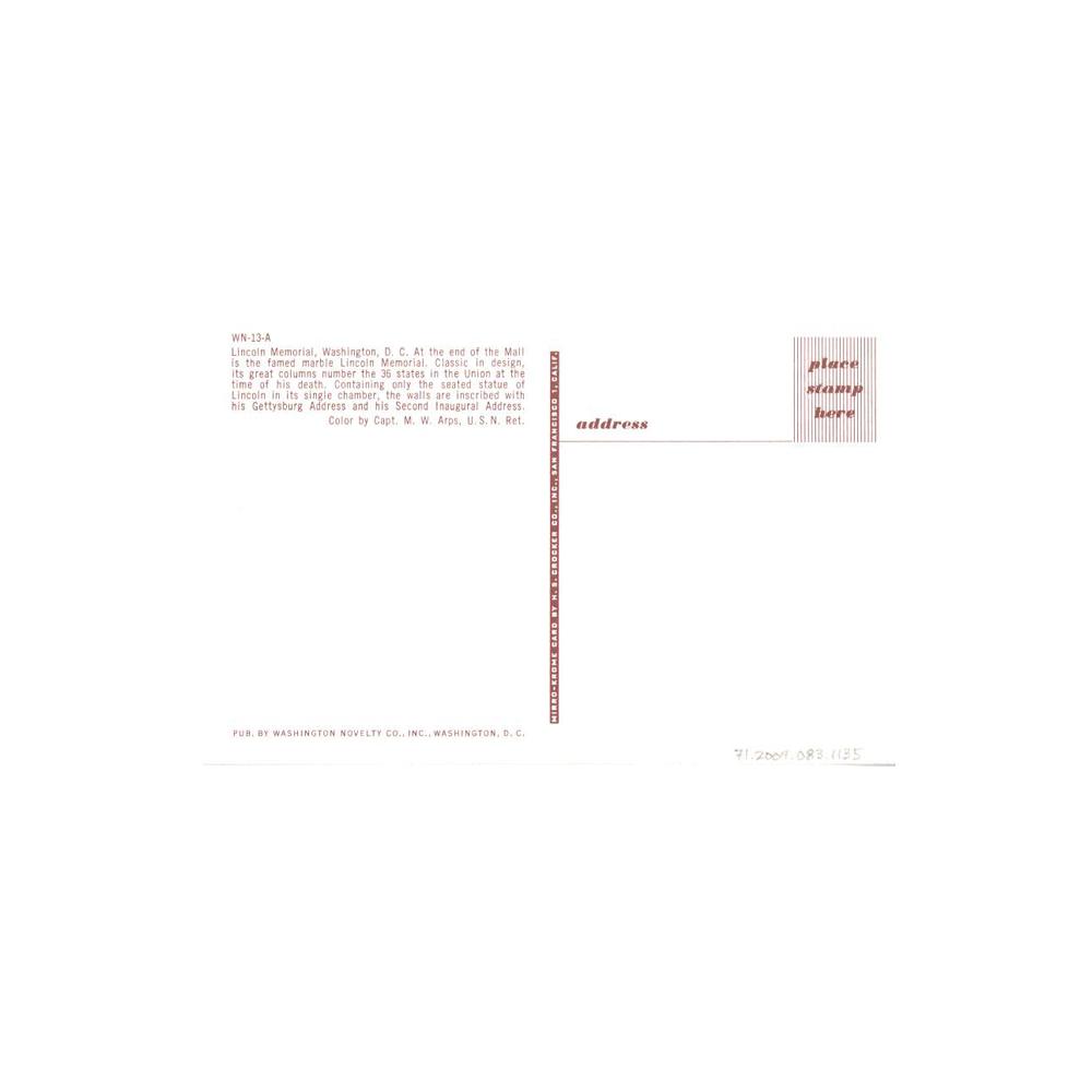 Image: Lincoln Memorial, Washington, D. C.