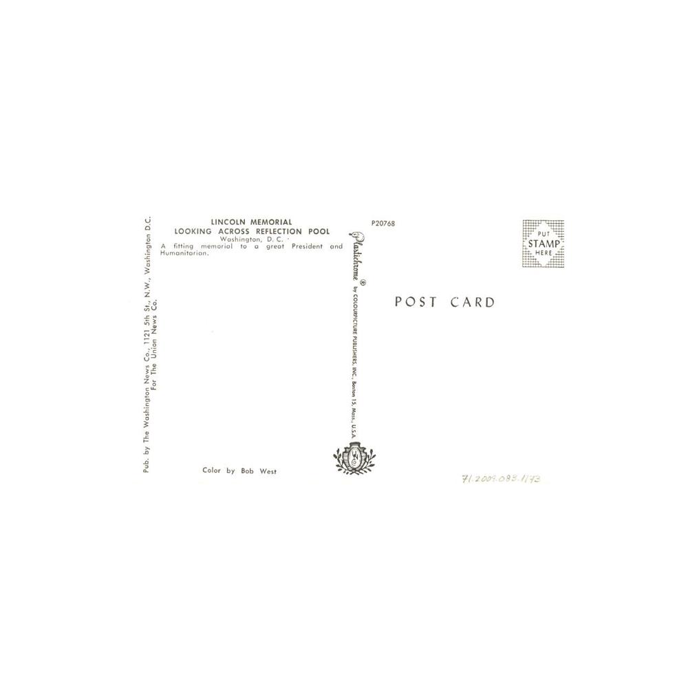 Image: Lincoln Memorial Looking Across the Reflection Pool