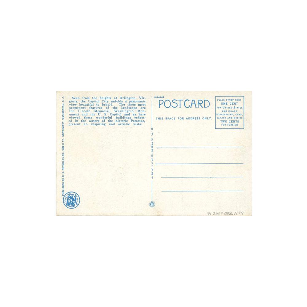 Image: Lincoln Memorial from the Potomac, Washington, D. C.