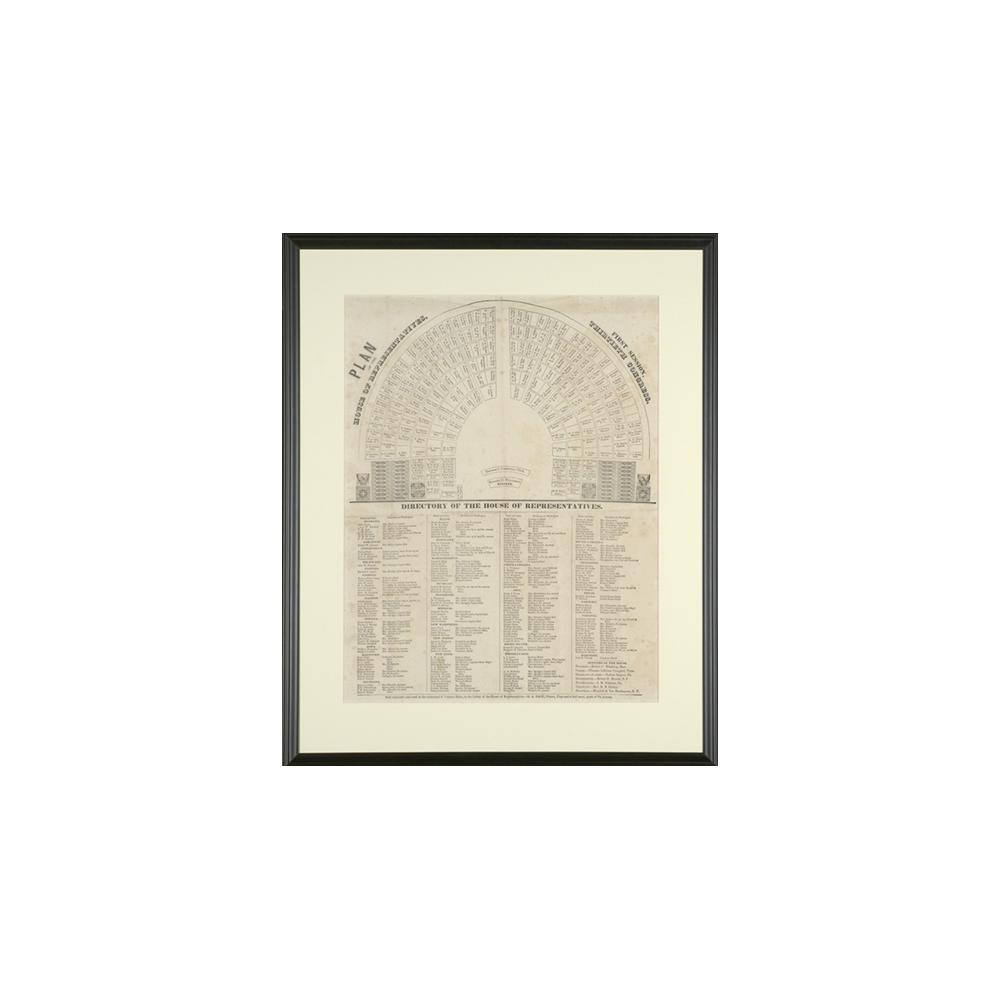 Image: Plan of the House of Representatives First Session Thirtieth Congress
