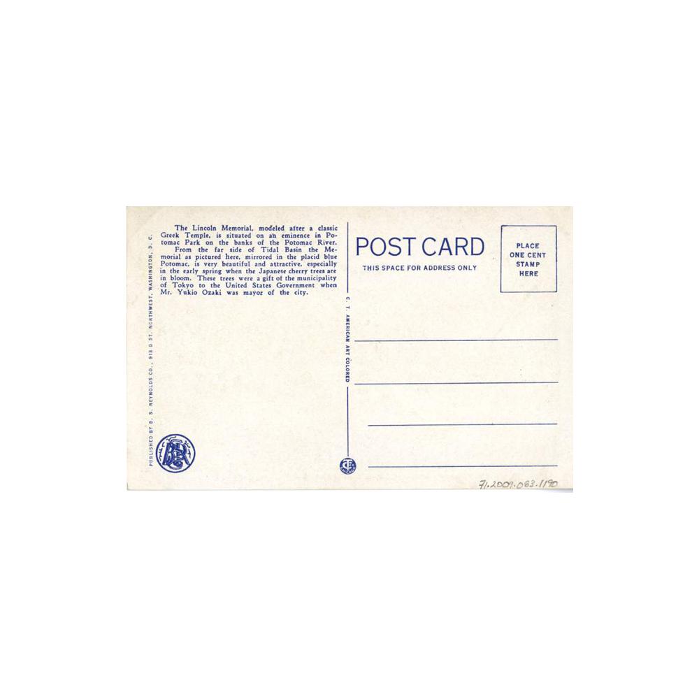 Image: Lincoln Memorial from Across the Potomac, Washington, D. C.