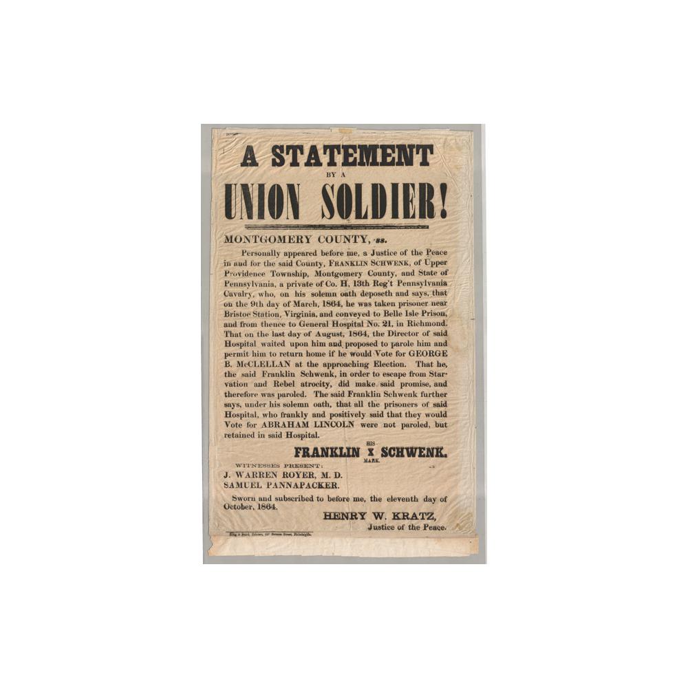 Image: A Statement By a Union Soldier