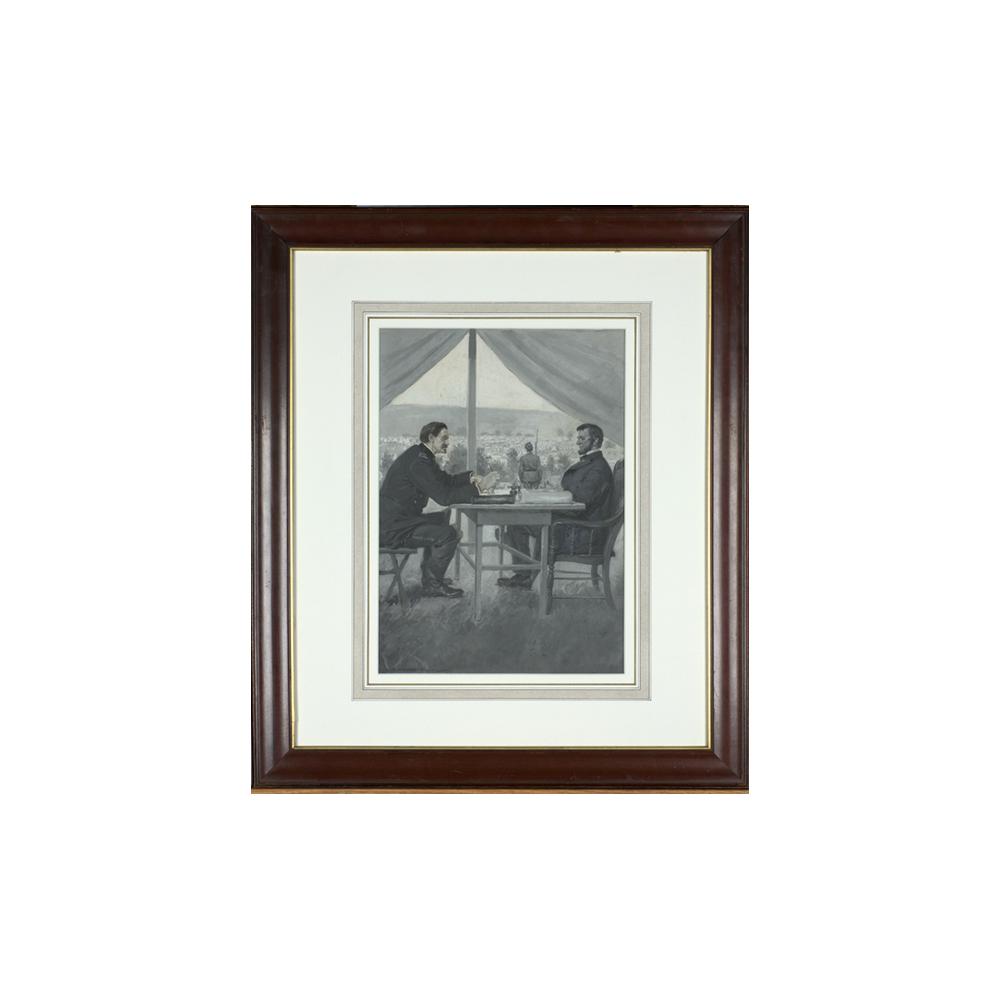 Image: Lincoln in General McClellan's Tent