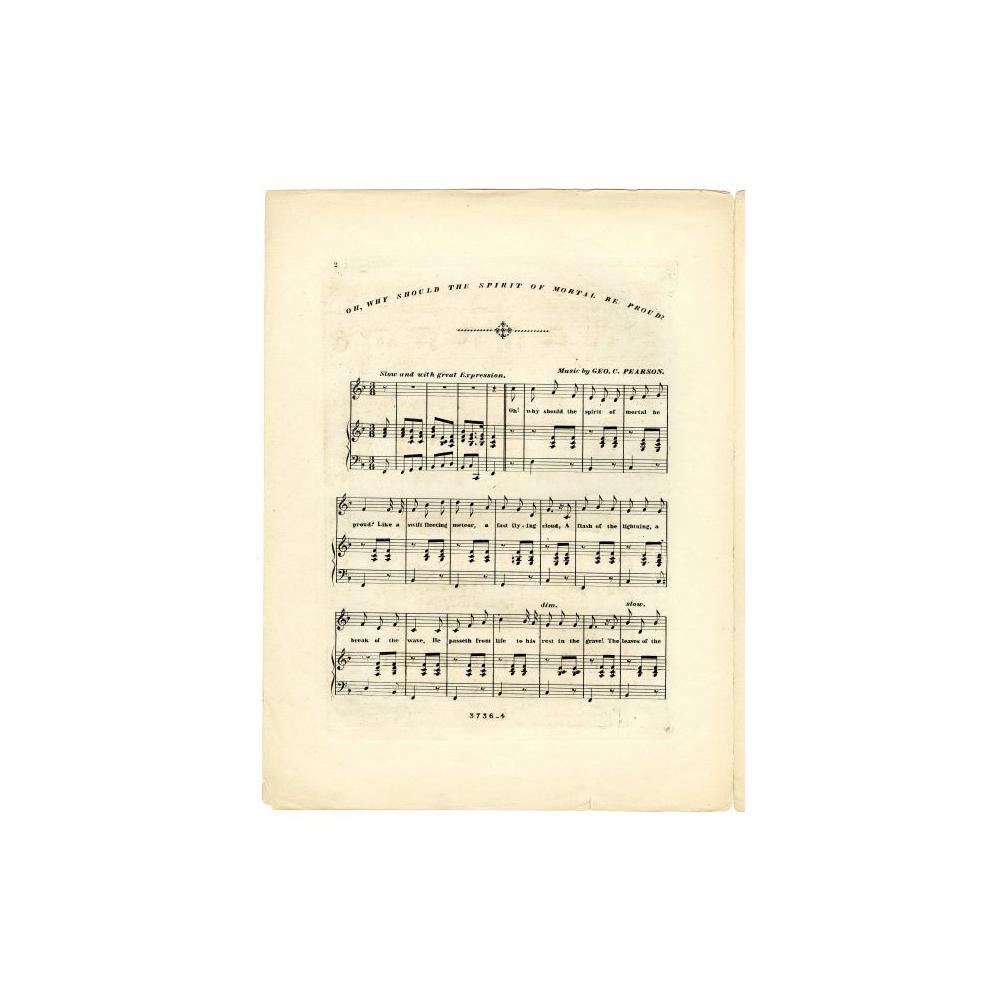 Image: Oh! Why Should the Spirit of Mortal be Proud