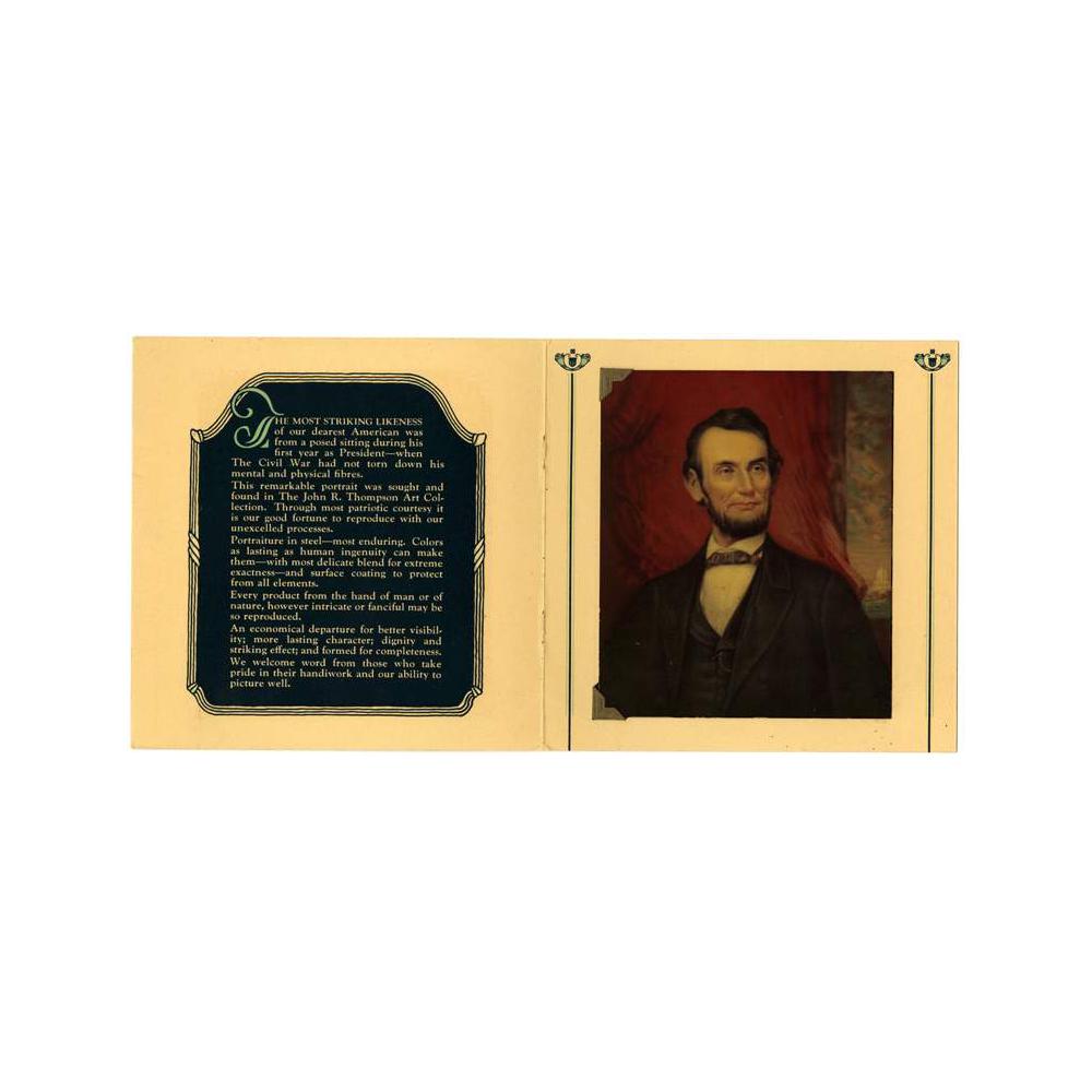 Image: Art Metal Reproduction of Abraham Lincoln portrait