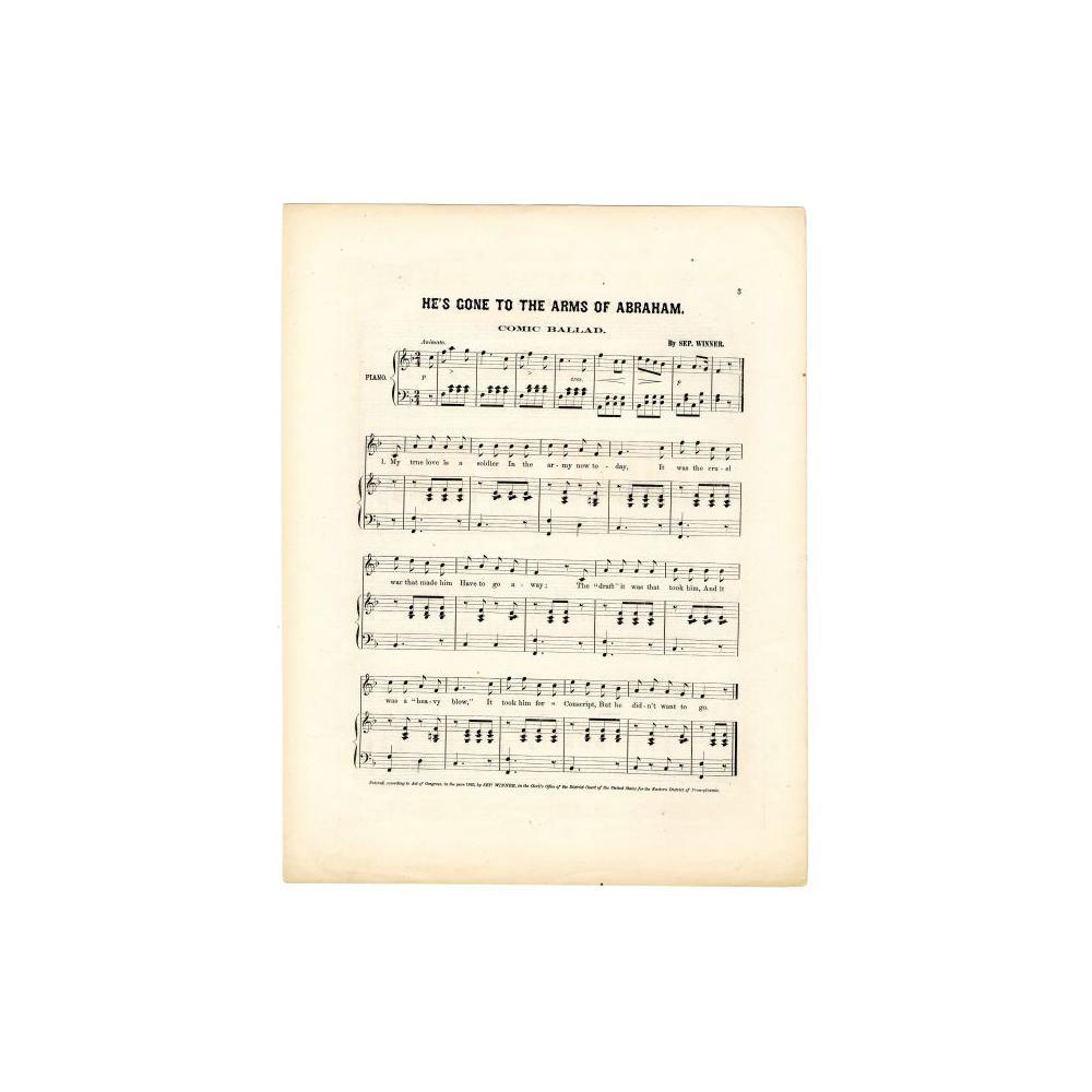 Image: He's Gone to the Arms of Abraham