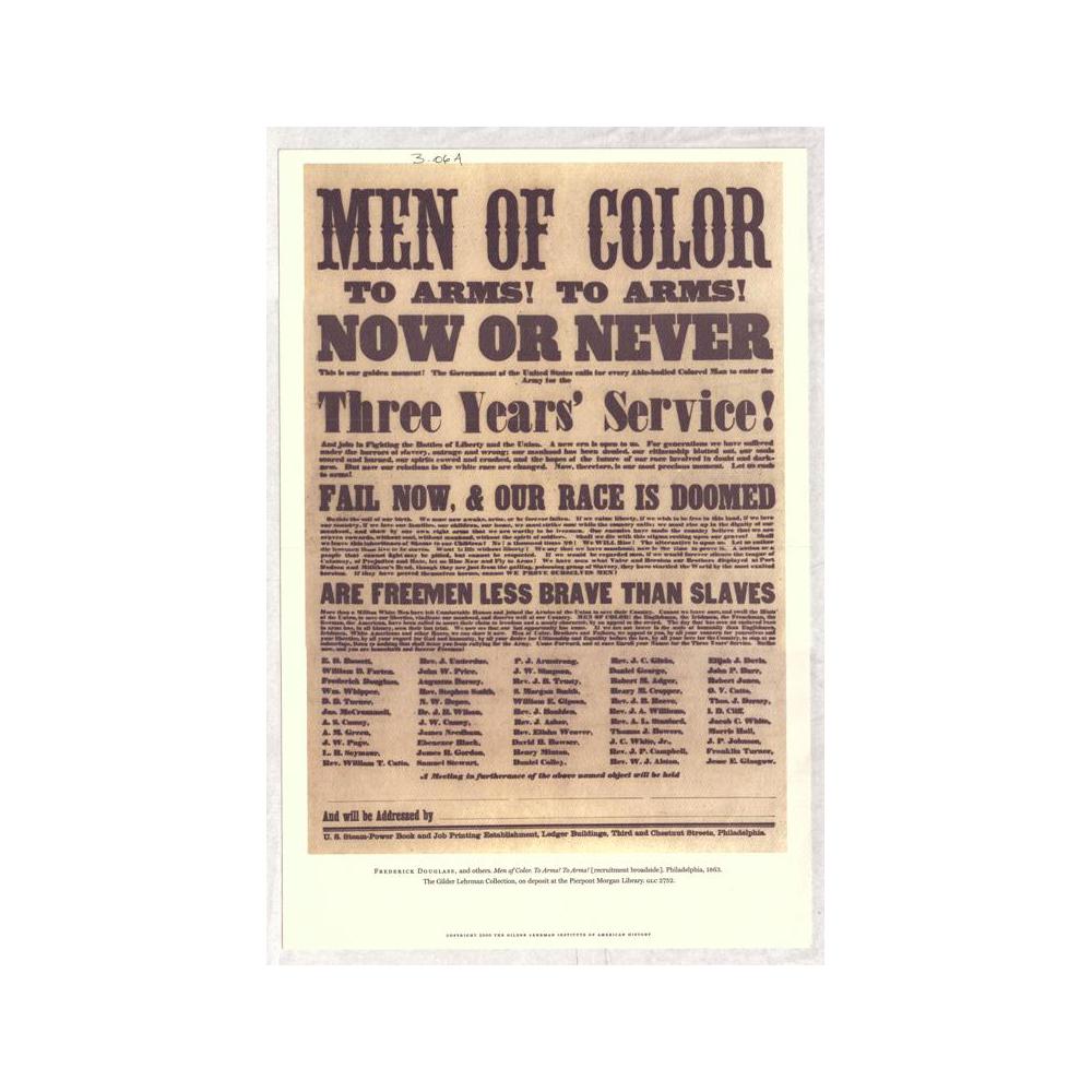 Image: Men of Color. To Arms! To Arms!