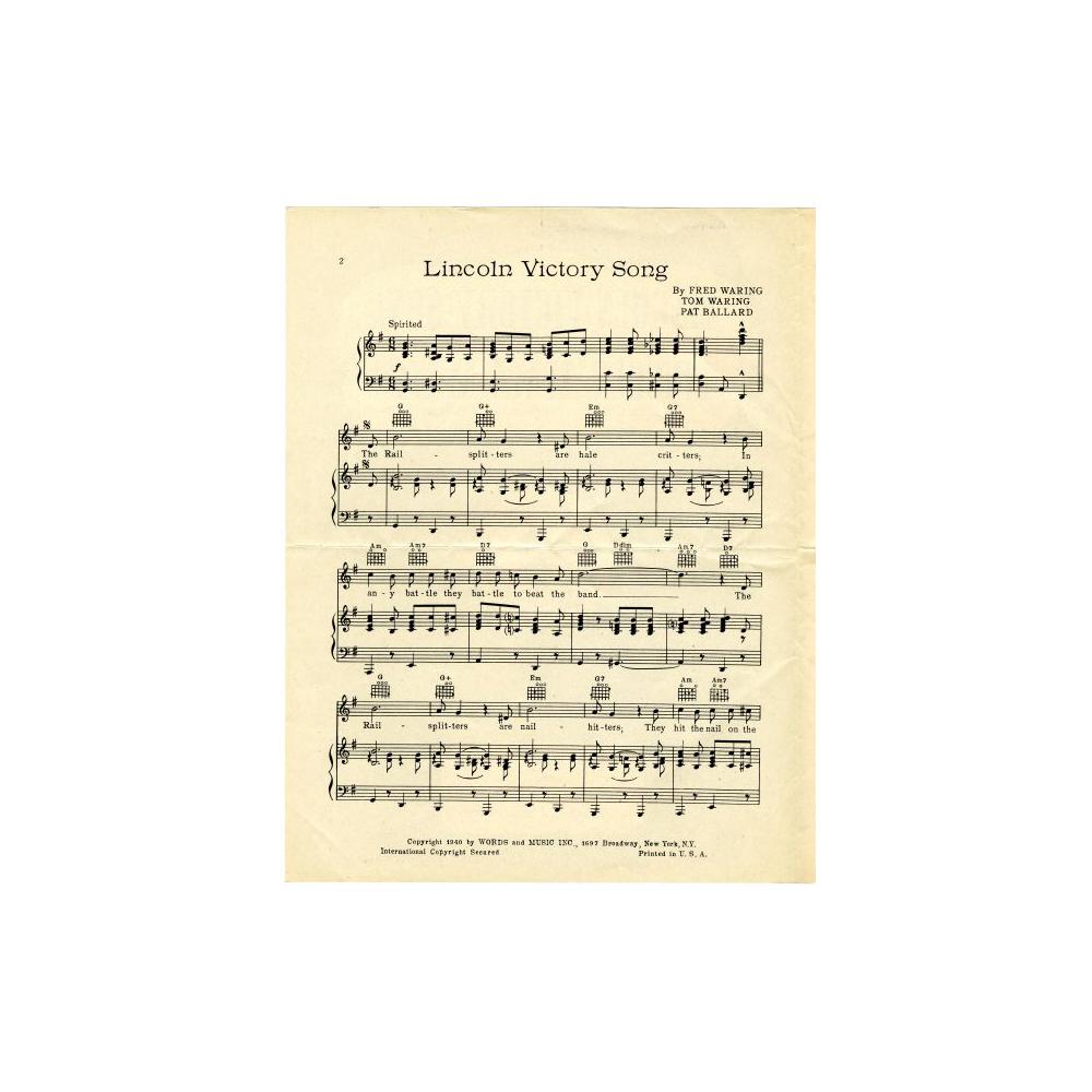 Image: Lincoln Victory Song; Lincoln Alma Mater