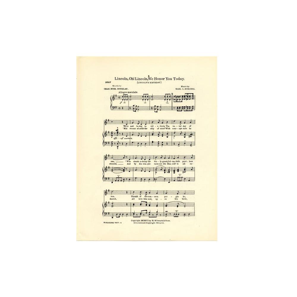 Image: Lincoln, Oh! Lincoln, We Honor You Today