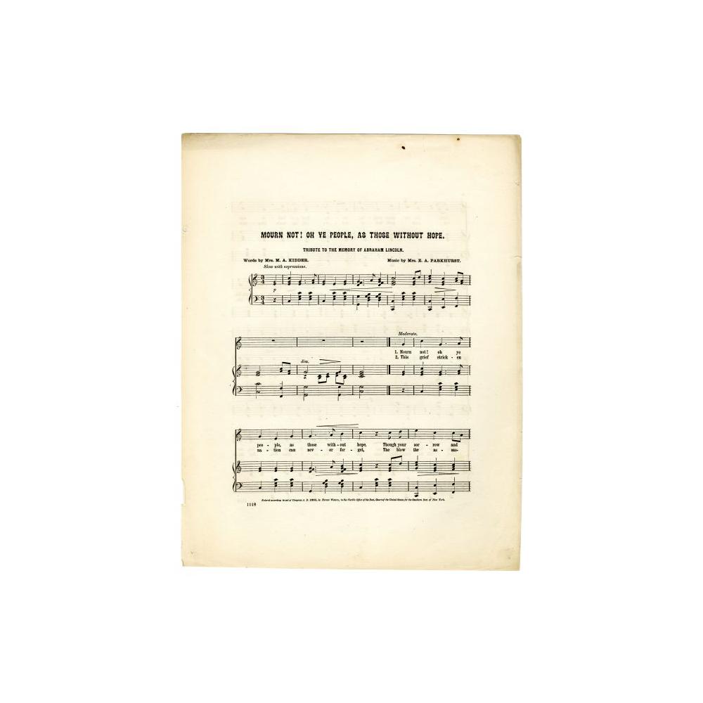 Image: Mourn Not! Oh, Ye People, as Those Without Hope