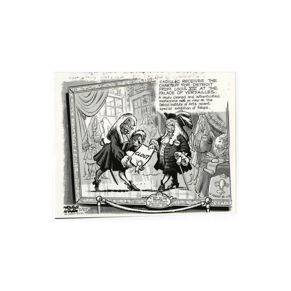 Image: Cadillac Receives the Charter for Detroit from Louis XIV at the Palace of Versailles