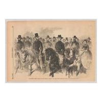 Image: The President, General Hooker, and Their Staffs at a Review in the Army of the Potomac