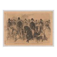 Image: The President, General Hooker, and Their Staffs at a Review in the Army of the Potomac