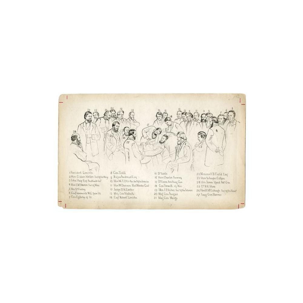 Image: Key to the Ritchie painting of Lincoln's deathbed