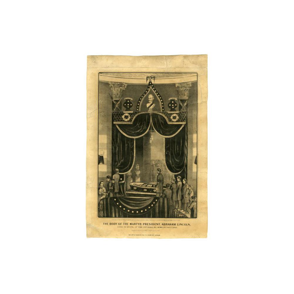 Image: The Body of the Martyr President, Abraham Lincoln, Lying in State at the City Hall, N.Y. April 24th & 25th, 1865