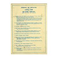 Image: Program for Dedication of Lincoln Tomb at Oak Ridge Cemetery