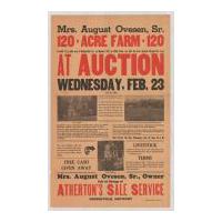 Image: Mrs. August Ovesen, Sr., 120 Acre Farm at Auction