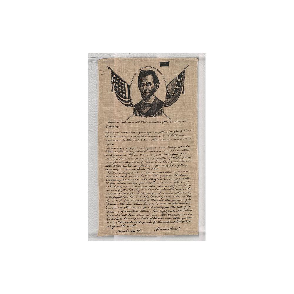 Image: Linen Replica of the Gettysburg Address