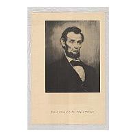 Image: Print of Lincoln from the Library of the State College of Washington